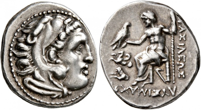 KINGS OF THRACE. Lysimachos, 305-281 BC. Drachm (Silver, 18 mm, 4.26 g, 1 h), in...