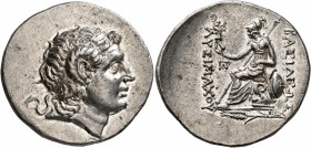 KINGS OF THRACE. Lysimachos, 305-281 BC. Tetradrachm (Silver, 32 mm, 17.12 g, 1 h), Kalchedon (?), circa 205-195. Diademed head of Alexander the Great...