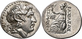KINGS OF THRACE. Lysimachos, 305-281 BC. Tetradrachm (Silver, 31 mm, 17.20 g, 12 h), uncertain mint in western Asia Minor, circa 205-195. Diademed hea...