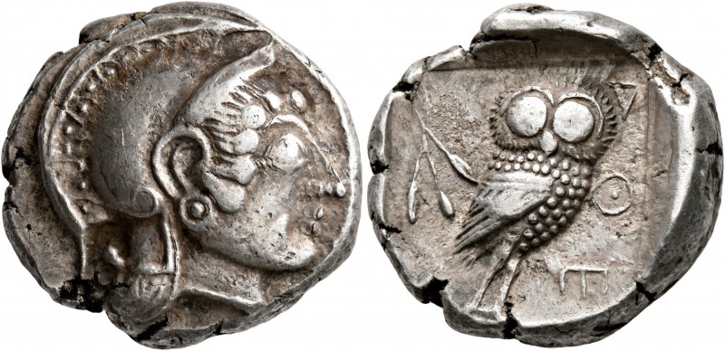 ATTICA. Athens. Circa 500/490-485/0 BC. Tetradrachm (Silver, 22 mm, 17.15 g, 7 h...
