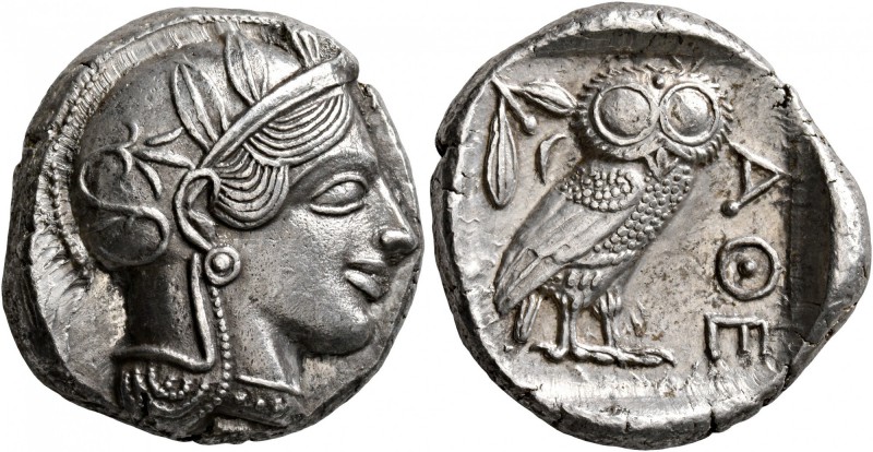 ATTICA. Athens. Circa 430s-420s BC. Tetradrachm (Silver, 23 mm, 17.13 g, 1 h). H...