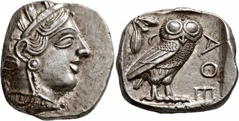 ATTICA. Athens. Circa 430s-420s BC. Tetradrachm (Silver, 24 mm, 17.19 g, 9 h). H...