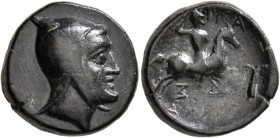 KINGS OF CAPPADOCIA. Ariarathes III, circa 230-220 BC. Tetrachalkon (Bronze, 18 mm, 6.54 g, 12 h), Tyana. Head of Ariarathes III to right, wearing upr...