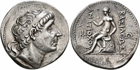 SELEUKID KINGS OF SYRIA. Antiochos I Soter, 281-261 BC. Tetradrachm (Silver, 29 mm, 17.03 g, 1 h), Seleukeia on the Tigris. Diademed head of Antiochos...
