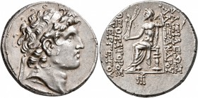 SELEUKID KINGS OF SYRIA. Alexander I Balas, 152-145 BC. Tetradrachm (Silver, 29 mm, 16.77 g, 1 h), Antiochia on the Orontes, 150-146. Diademed head of...