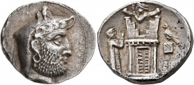 KINGS OF PERSIS. Autophradates (Vadfradad) II, early-mid 2nd century BC. Tetradrachm (Silver, 25 mm, 16.66 g, 12 h), Istakhr (Persepolis). Bearded hea...