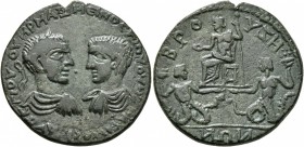 PHRYGIA. Bruzus. Maximinus I, with Maximus Caesar , 235/6-238. Tetrassarion (Bronze, 28 mm, 10.30 g, 12 h). ΑΥΤ Κ Γ ΙΟΥ ΟΥΗΡ ΜΑΞΙΜЄΙΝΟС Γ ΙΟΥ ΟΥΗ ΜΑΞΙ...