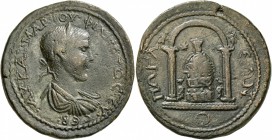 PISIDIA. Pogla. Philip II , 247-249. Hexassarion (?) (Orichalcum, 36 mm, 28.67 g, 12 h). •AY•KAI•MAP•IOY•ΦΙΛΙΠΠOC•ЄY•CЄB• Laureate, draped and cuirass...