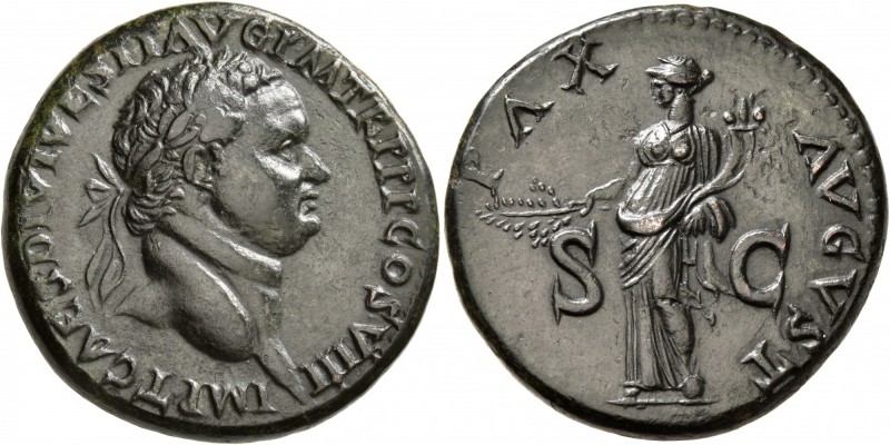 Titus, 79-81. Sestertius (Orichalcum, 33 mm, 26.36 g, 7 h), uncertain mint (in T...