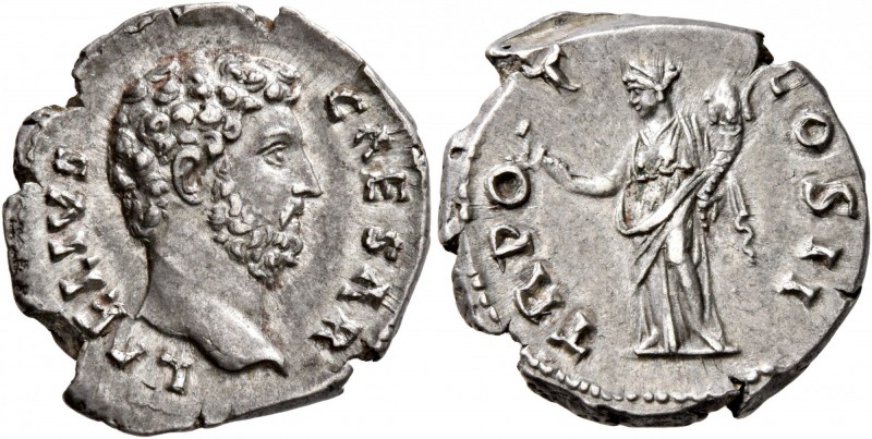 Aelius, Caesar, 136-138. Denarius (Silver, 20 mm, 3.52 g, 6 h), Rome, 137. L AEL...