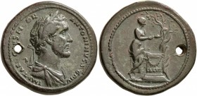 Antoninus Pius, 138-161. Medallion (Orichalcum, 31 mm, 24.56 g, 1 h), Rome, 138. IMP T AEL CAES HADR ANTONINVS AVG PIVS Laureate and draped bust of An...