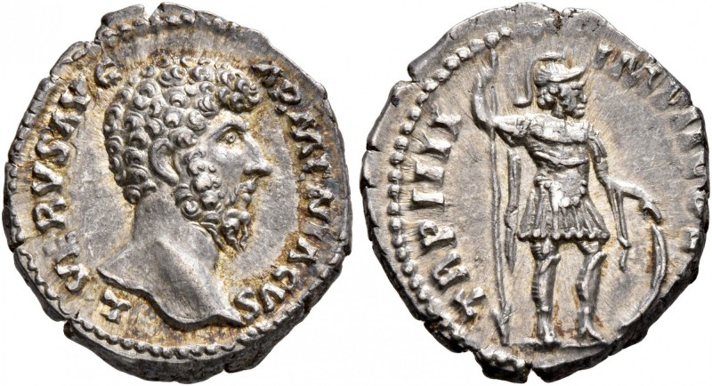 Lucius Verus, 161-169. Denarius (Silver, 20 mm, 3.34 g, 5 h), Rome, 163-164. L V...
