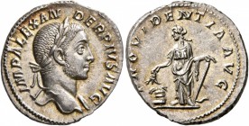 Severus Alexander, 222-235. Denarius (Silver, 19 mm, 2.95 g, 12 h), Rome, 231-235. IMP ALEXANDER PIVS AVG Laureate head of Severus Alexander to right,...