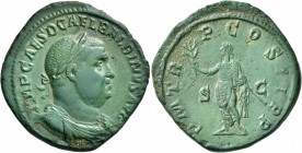 Balbinus, 238. Sestertius (Orichalcum, 32 mm, 18.33 g, 12 h), Rome, April-June 238. IMP CAES D CAEL BALBINVS AVG Laureate, draped and cuirassed bust o...