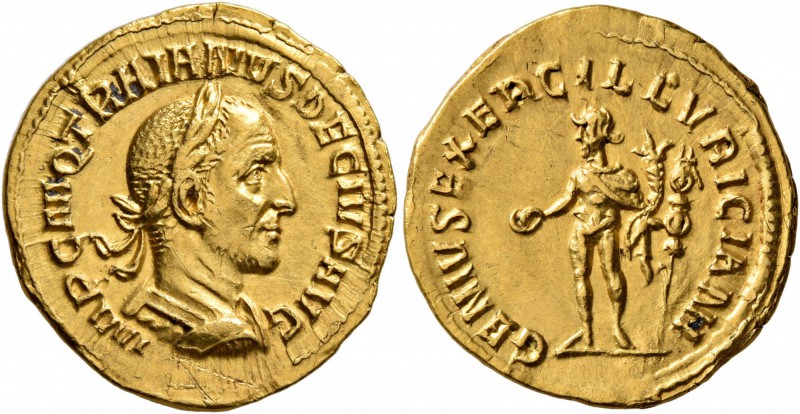 Trajan Decius, 249-251. Aureus (Gold, 20 mm, 4.33 g, 6 h), Rome. IMP C M Q TRAIA...