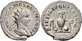 Herennius Etruscus, as Caesar, 249-251. Antoninianus (Silver, 21 mm, 5.25 g, 12 h), Rome, 250-251. Q HER ETR MES DECIVS NOB C Radiate and draped bust ...