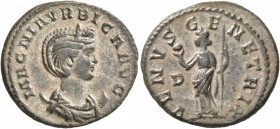 Magnia Urbica, Augusta, 283-285. Antoninianus (Silvered bronze, 22 mm, 3.94 g, 1 h), Lugdunum, summer 284. MAGNIA VRBICA AVG Diademed and draped bust ...