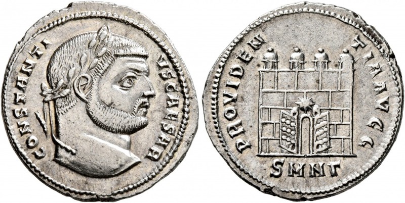 Constantius I, as Caesar, 293-305. Argenteus (Silver, 20 mm, 3.36 g, 12 h), Nico...