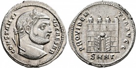 Constantius I, as Caesar, 293-305. Argenteus (Silver, 20 mm, 3.36 g, 12 h), Nicomedia, 295-296. CONSTANTI-VS CAESAR Laureate head of Constantius I to ...