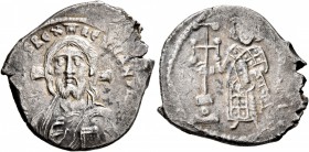 Justinian II, first reign, 685-695. 'Hexagram' (Silver, 22 mm, 4.44 g, 7 h), struck from solidus dies, Constantinopolis, 692-695. [IҺS CRISTЧ]S RЄX RЄ...