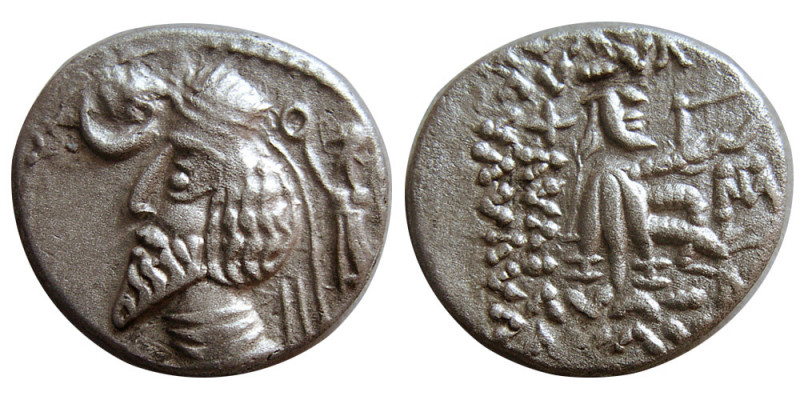 KINGS of PARTHIA. Phraatakes. 2 BC- AD 4/5. Silver Drachm (3.50 gm; 19 mm). Mith...