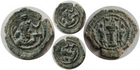 SASANIAN KINGS. Yazdgird I (399-420 AD). Æ Pashiz. Extremely rare.