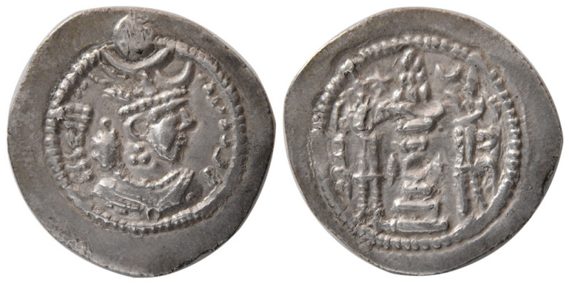 SASANIAN KINGS. Peroz, (AD. 457-484). Silver Drachm (4.12 gm; 26mm x 28mm). Pero...