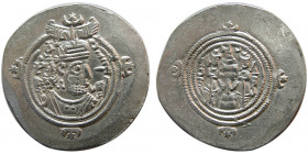 SASANIAN KINGS, Khosrau II, (590-628 AD). AR Drachm. WYHC (Ctesiphon), year 31.