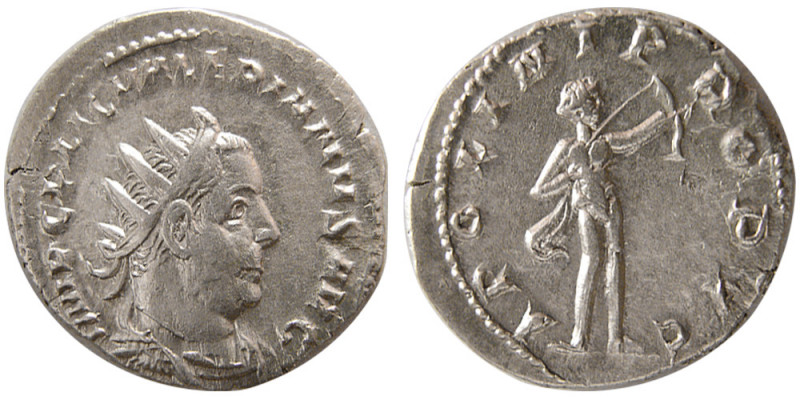 ROMAN EMPIRE. Valerian I. 253-260 AD. AR Antoninianus (3.49 gm; 22 mm). Struck 2...