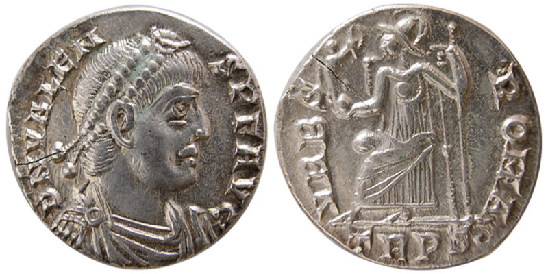 ROMAN EMPIRE. Valens. 364-378 AD. AR Siliqua (2.07 gm; 17 mm). Treveri (Trier) M...