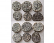 GROUP LOT of 6 Sasanian Bronze Coins. Different rulers.