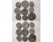 GROUP LOT of 9 Sasanian Bronze Coins. Different rulers.