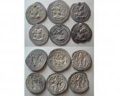 GROUP LOT of 6 Sasanian Silver Drachms. Different Rulers.