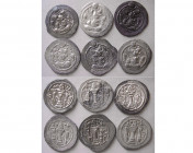 GROUP LOT of 6 Sasanian Silver Drachms of Peruz.