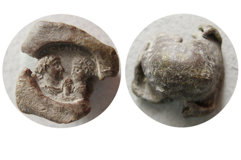 ROMAN EMPIRE. Ca. 3rd. Century AD. Lead Seal (12.92 gm; 21mm x 20mm x10mm). Depi...