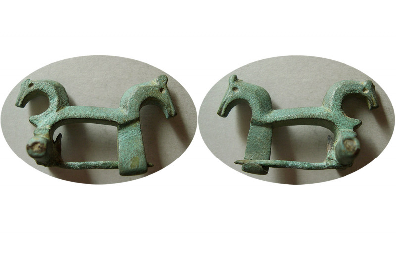 ROMAN EMPIRE, Ca. 3rd. Century AD. Bronze Fibula (7.73 gm; 38mm x 22mm). Depicti...