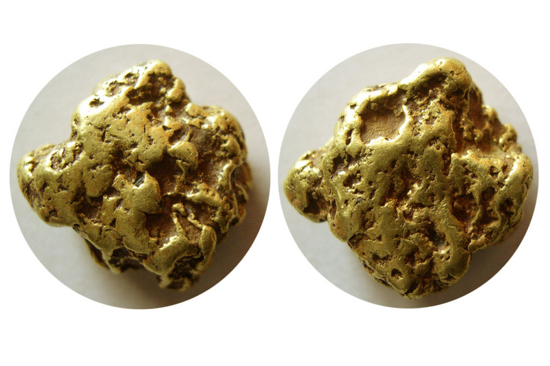 CALIFORNIA, Feather River. Natural Gold Nugget (11.20 gm; 19mm x 19mm x 8mm). Ex...