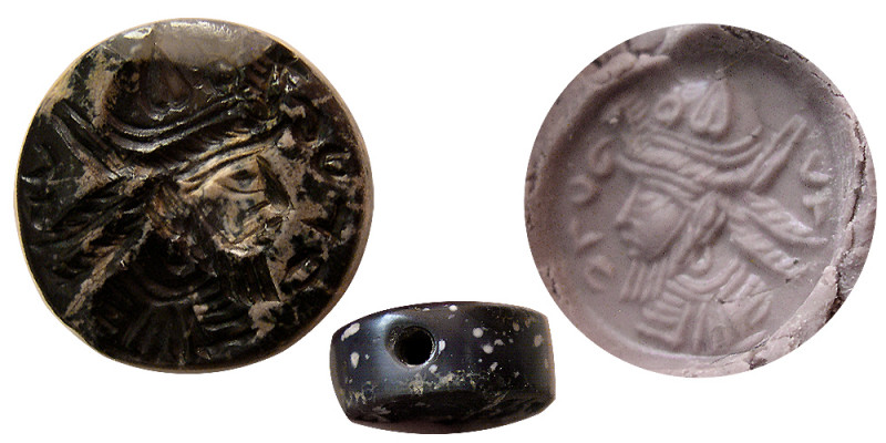 SASANIAN EMPIRE. Ca. 3rd.-4th. Century AD. Stamp Seal (2.78 gm; 15mm x 6mm). Pah...