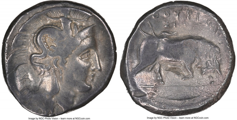 LUCANIA. Thurium. Ca. 4th century BC. AR distater (25mm, 15.27 gm, 9h). NGC VF 3...