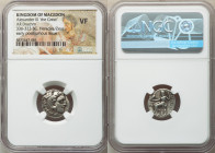 MACEDONIAN KINGDOM. Alexander III the Great (336-323 BC). AR drachm (16mm, 12h). NGC VF. Posthumous issue of Colophon, ca. 310-301 BC. Head of Heracle...