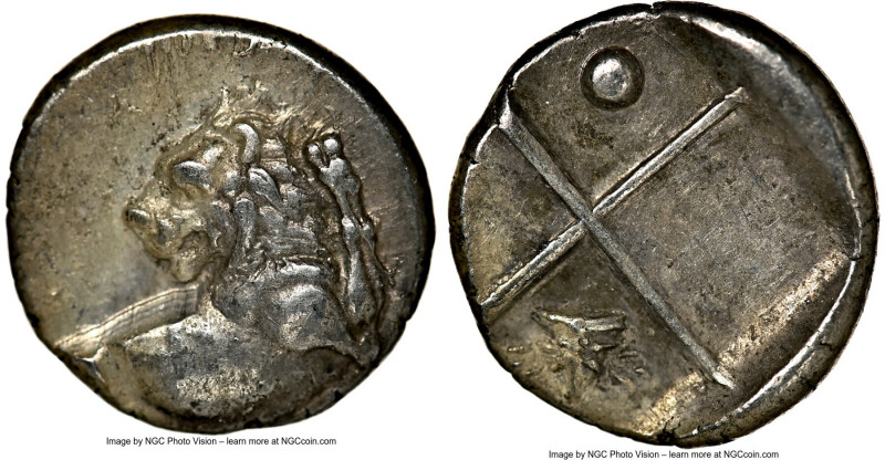 THRACE. Chersonesus. Ca. 4th century BC. AR hemidrachm (13mm). NGC Choice XF. Pe...