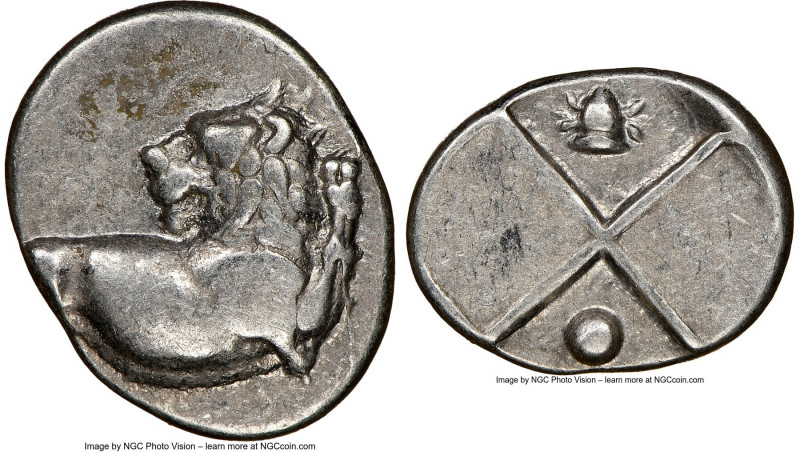 THRACE. Chersonesus. Ca. 4th century BC. AR hemidrachm (15mm). NGC XF. Persic st...
