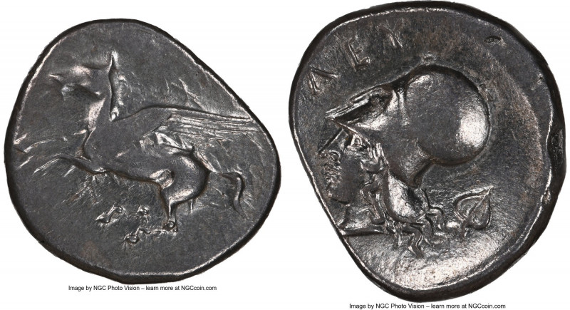 ACARNANIA. Leucas. Ca. 4th century BC. AR stater (23mm, 8.42 gm, 3h). NGC VF 3/5...
