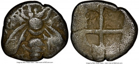 IONIA. Ephesus. Ca. 5th century BC. AR drachm (15mm). NGC Choice Fine, scuffs E-Φ, bee with front legs and curved wings, seen from above; volutes in f...