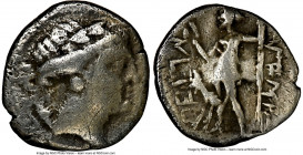PAMPHYLIA. Perge. Ca. 3rd century BC. AR hemidrachm (15mm, 1h). NGC Fine, scratches. Ca. 150 BC. Laureate head of Artemis right, quiver over left shou...