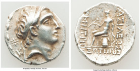 SELEUCID KINGDOM. Demetrius I Soter (162-150 BC). AR drachm (17mm, 3.99 gm, 6h). XF. Ecbatana. Diademed head of Demetrius I right, of idealized late s...