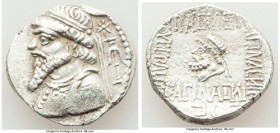 ELYMAIS KINGDOM. Kamnaskires V (ca. 54-32 BC). BI tetradrachm (27mm, 15.59 gm, 11h). XF. Seleucia ad Hedyphon. Diademed, draped bust of Kamnaskires V ...