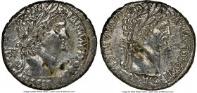 SYRIA. Antioch(?). Nero (AD 54-68), with Divus Claudius. AR tetradrachm (26mm, 14.68 gm, 12h). NGC Choice AU 4/5 - 2/5, scratches. Uncertain Syrian mi...