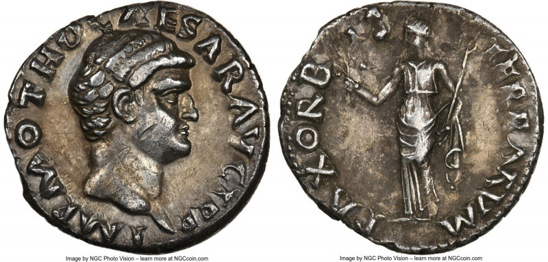 Otho (January-April AD 69). AR denarius (18mm, 3.30 gm, 5h). NGC XF 5/5 - 2/5, s...