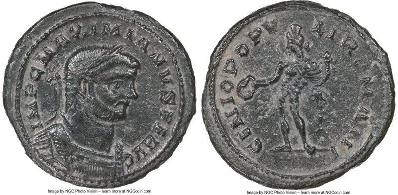 Maximian, First Reign (AD 286-310), as Augustus. AE follis or BI nummus (28mm, 7...